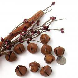 Rusty Jingle Bells - 20mm - Medium size - Crafting or Sewing Supply - 15 Count Package