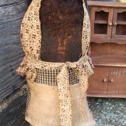 Mammy Sock Stump Doll - Extremely Primitive - Shelf Sitter or Tuck for your Cupboard, Hutch or Mantel